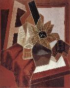 Juan Gris The composition having rose oil painting on canvas